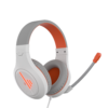 MeeTion MT-HP021 Stereo Gaming Headphones White Orange Lightweight Backlit - Image 3