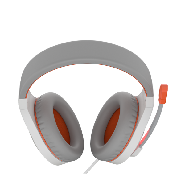 MeeTion MT-HP021 Stereo Gaming Headphones White Orange Lightweight Backlit - Image 5