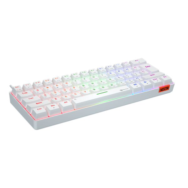 Meetion MK005 Hestia RGB 60% Mechanical Gaming Keyboard -White - Image 6