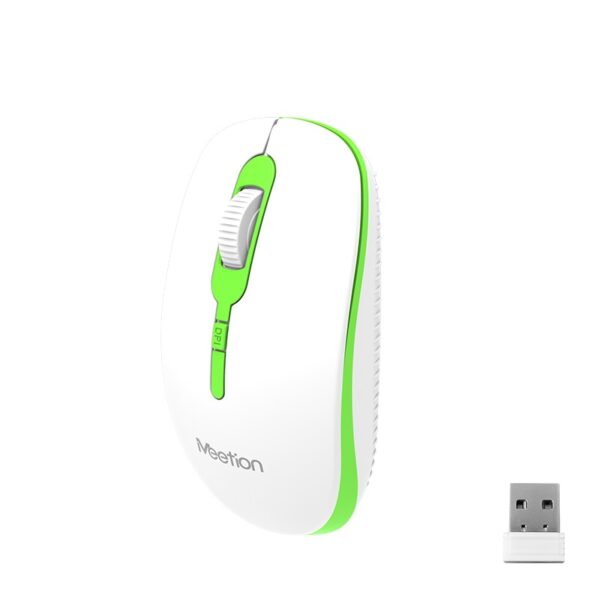 MeeTion MT-R547 2.4G USB Wireless Mouse – Green - Image 2