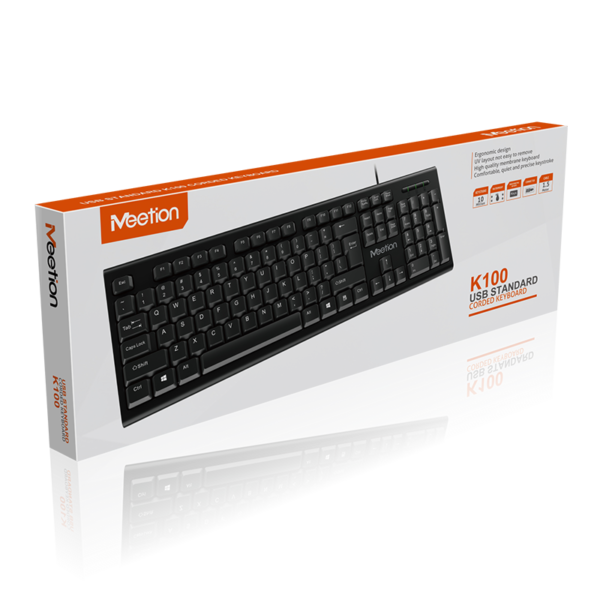 MeeTion MT-K100 USB Standard Corded Keyboard - Image 4