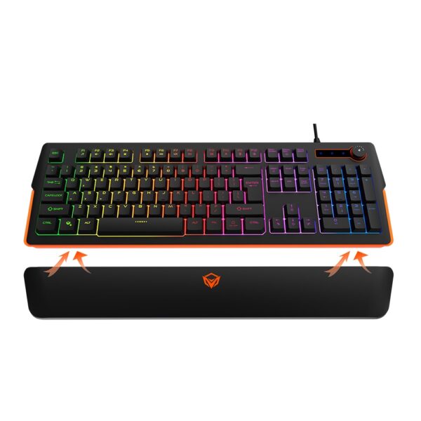 MeeTion MT-K9520 RGB Magnetic Wrist Rest Keyboard for Gaming - Image 2