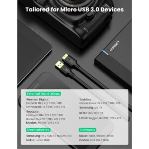 UGREEN US130 Micro USB 3.0 to USB-A Hard Drive Cable-1M