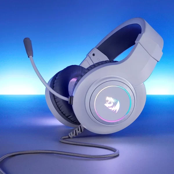 Redragon H260 HYLAS RGB Wired Headset with Mic Support Xbox, Nintendo , PS4, PS5, PCs, Laptops (White) - Image 5