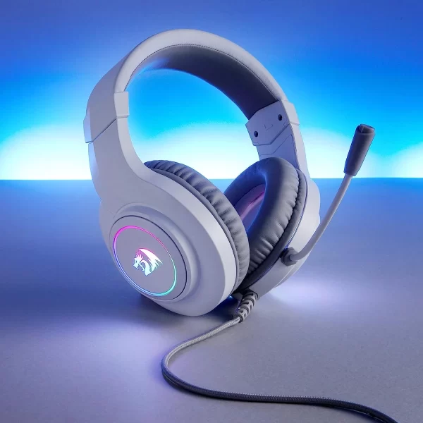 Redragon H260 HYLAS RGB Wired Headset with Mic Support Xbox, Nintendo , PS4, PS5, PCs, Laptops (White) - Image 4