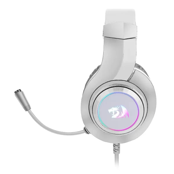 Redragon H260 HYLAS RGB Wired Headset with Mic Support Xbox, Nintendo , PS4, PS5, PCs, Laptops (White) - Image 3