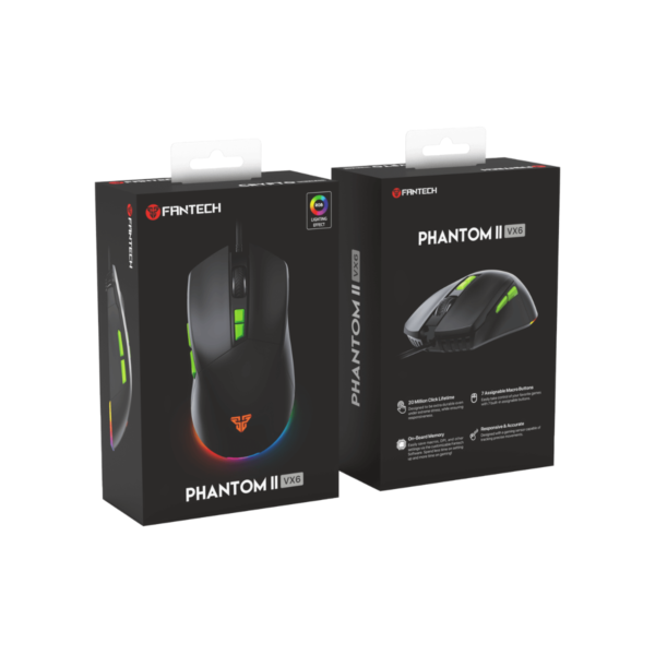 FANTECH PHANTOM II VX6 GAMING MOUSE - BLACK - Image 4