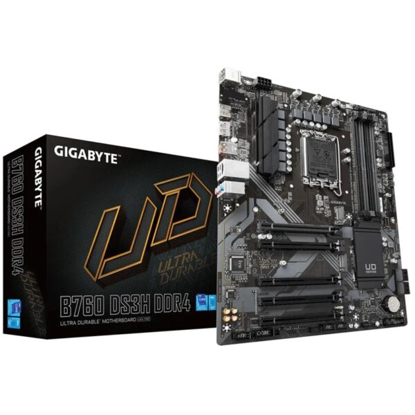 GIGABYTE B760 DS3H, Intel 13th 12th Series, LGA 1700/DDR4/PCIe 4.0/2xM.2