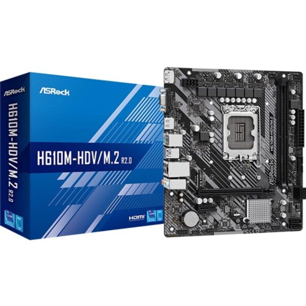 ASRock H610M-HDV/M.2 R2.0, Intel 13th 12th Series, LGA 1700/DDR4/PCIe 4.0/1xM.2