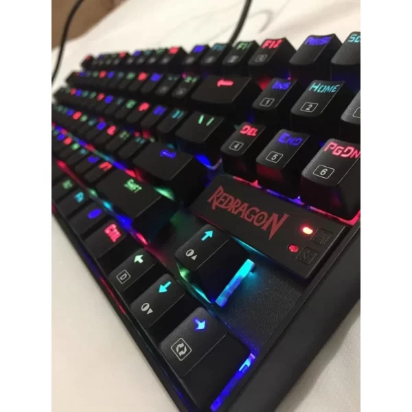 Redragon K552 KUMARA 87 Keys Mechanical Gaming Keyboard RGB LED Backlit Wired Anti-Dust Proof Blue Switches - Black - Image 3