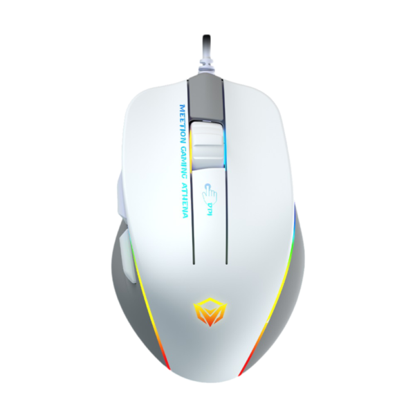 MEETION GM23 RGB Circulation Backlit Gaming Mouse - White