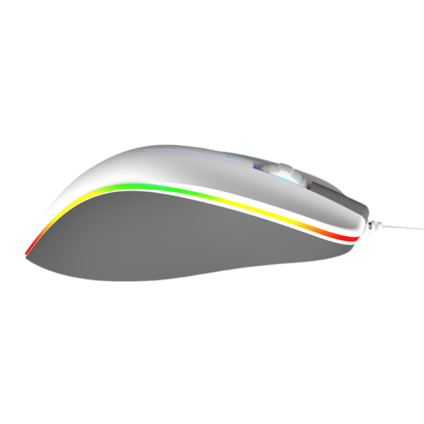 MEETION GM23 RGB Circulation Backlit Gaming Mouse - White - Image 3