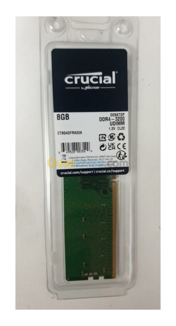 Crucial 8GB DDR4-3200 UDIMM/PC