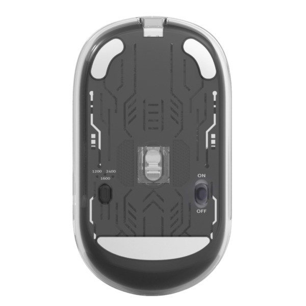 MEETION Wireless Mouse, Rechargeable Bluetooth Mouse, Dual Mode (2.4G + BT5.1) , 4 Adjustable DPI,Black - Image 2