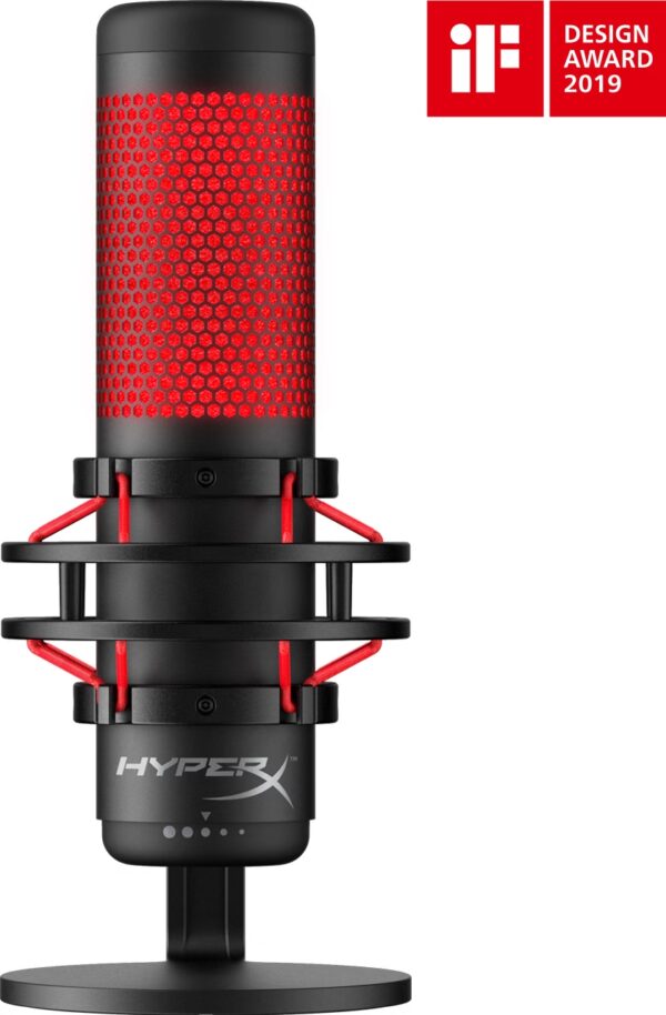 HyperX QuadCast - USB Condenser Gaming Microphone, for PC, PS4, PS5 and Mac, Anti-Vibration Shock Mount, Four Polar Patterns, Pop Filter - Image 5