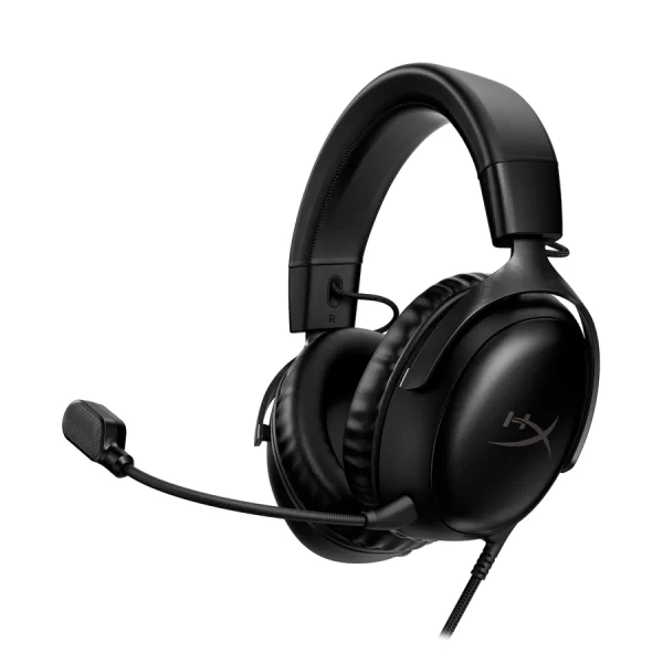 HyperX Cloud III – Wired Gaming Headset, PC, PS5, Xbox Series X|S, Angled 53mm Drivers, DTS Spatial Audio, Memory Foam