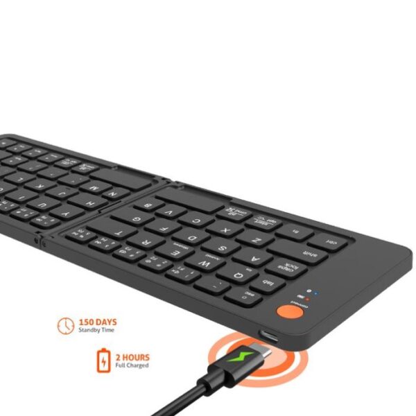 MEETION-BTK001-Bluetooth Mini Slim Folding-Keyboard Can be connected to mobile phones, tablets, laptops - Image 4