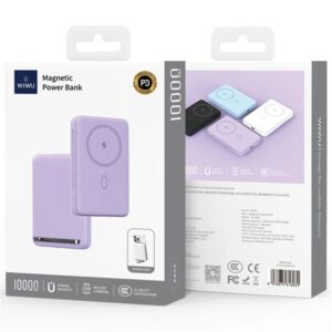 WIWU Magnetic Power Bank 10000mah Wi-P043 purple