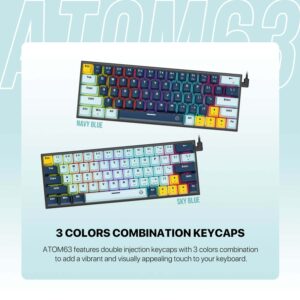 FANTECH ATOM63 MK874V2 MECHANICAL GAMING KEYBOARD – MIZU SERIES SKY BLUE