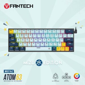 FANTECH ATOM63 MK874V2 MECHANICAL GAMING KEYBOARD – MIZU SERIES SKY BLUE