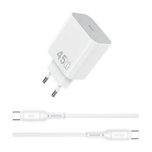 WiWU 45W Essen GaN Fast Charger Combo with C-C cable Wi-G024