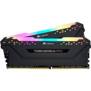 CORSAIR VENGEANCE RGB PRO 16GB (2 x 8GB) DDR4 RAM 3600MHz CL18 Memory Kit — Black