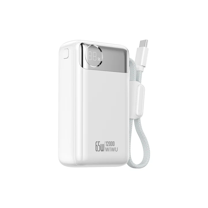 WiWU Power Plus 65W Built-in Cable Power Bank T132