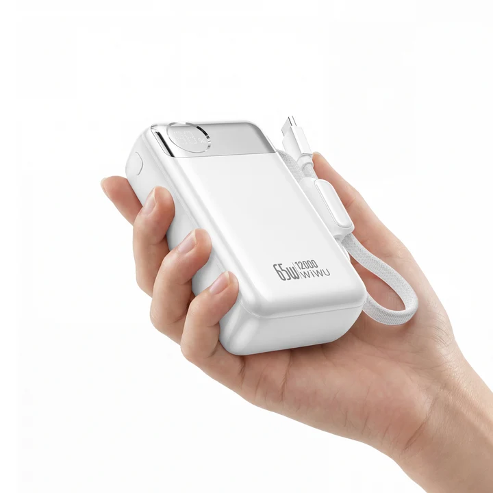 WiWU Power Plus 65W Built-in Cable Power Bank T132