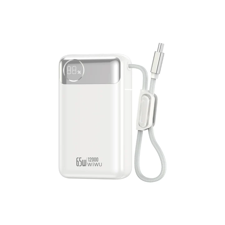 WiWU Power Plus 65W Built-in Cable Power Bank T132